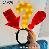 LAYORSG LED Headband, Light Up Arrow Shape Arrow Light Headband, Lightweight Funny Unique Design wit