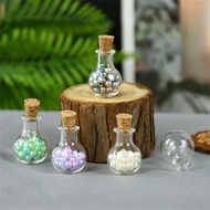 10 ชิ้น ขวดแก้วเล็ก ขวดน้ำมนต์ขนาดจิ๋ว ขวดแก้วมินิพร้อมฝา DIY ขวดพร์วิชว่าอธิษฐาน ขวดลอยน้ำ ตกแต่งงา