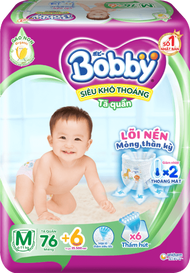 Bỉm tã quần Bobby size M 76 miếng (6-10kg) (giao bao bì ngẫu nhiên)