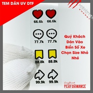 License plate sticker - Heart Binh Luan Sharing, UV DFT material.