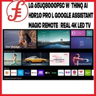 Lg 65UQ8000PSC w/ ThinQ AI l HDR10 Pro l Google Assistant l Magic Remote | Real 4K LED TV