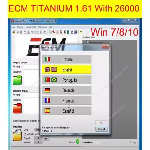 2026 HOT ECM TITANIUM 1.61 With 26000 + Driver ECM 18259+ Drivers for ecu tool Send link or CD or US
