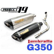 Project79 Exhaust LAMBRETTA G350 Ekzos Full System Tabung PROJECT79 Muffler Stainless Steel 350G G 3