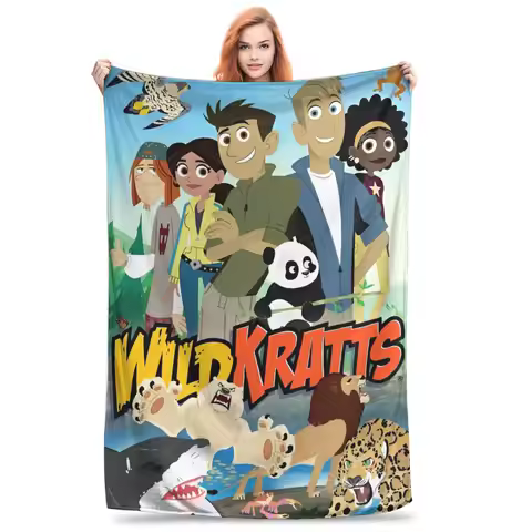 Wild Kratts Throw Blanket for Couch Soft Fuzzy Plush Blanket 50x60 Inch Multi-size Bedspreads for Al
