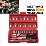 Full Package Complete Shock Wrench socket Screwdriver toolkit Screwdriver tool kit Fitting 46pcs set