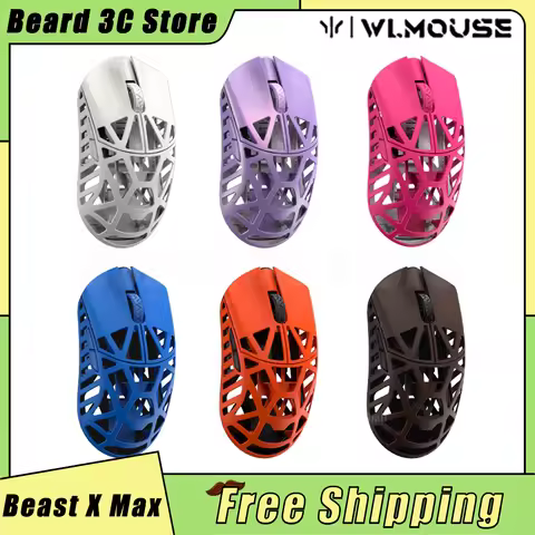 New WLmouse Beast X Max Wireless Mouse 8K PAW3950HS Sensor FPS Magnesium Alloy Gaming Mouse Lightwei