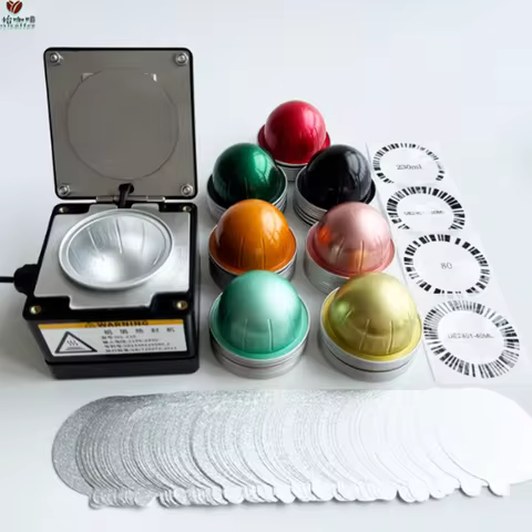 The Nestle Vertuo coffee capsule shell sealing machine is suitable for filling and reusing DIY coffe