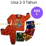 Children's Clothing Set 2-3 Years Long Sleeve Cartoon Bus Motif TAYA MhL Size L