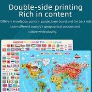 Montessori Toys Puzzle World Map Magnetic World Map Game