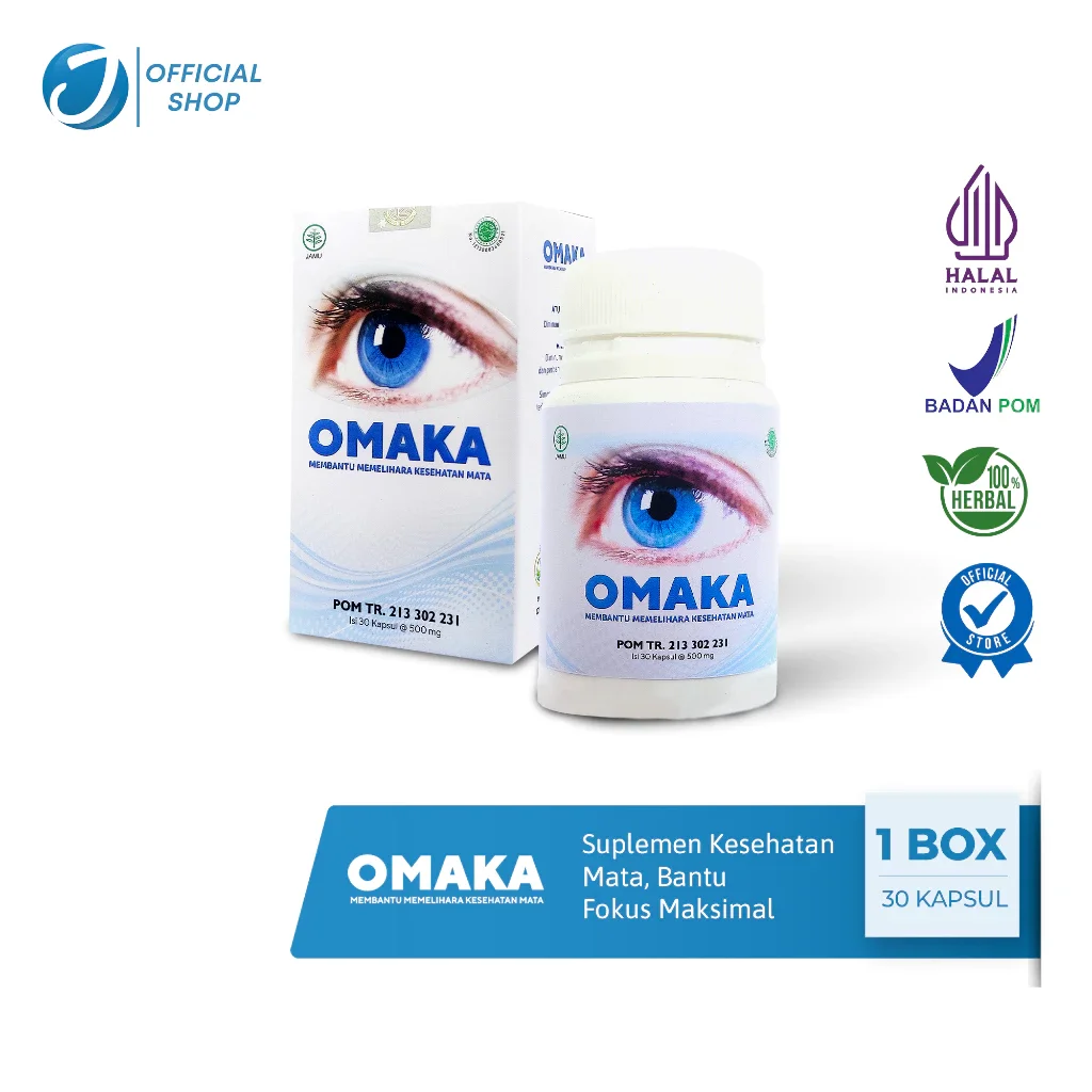 OMAKA 30 kapsul ORIGINAL obat mata katarak minus plus.