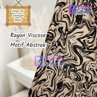Abstract Pattern Viscose Rayon Fabric