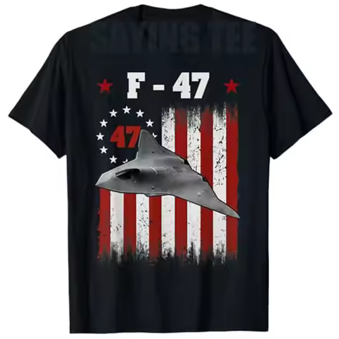 Funny F47 Fighter Jet MAGA Shirt F-47 Jet Fighter Aircraft T-Shirt Men's Fashion American Flag Graph