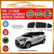Toyota Sienta 2nd Gen XP170 2015 - 2021 (6 / 7pcs) Car Magnetic Sunshade