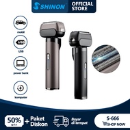 SHINON 666 Shaver Trimmer Kumis Jenggot Pria / Mesin Cukur Portable / Alat Cukur Rambut Elektrik / A