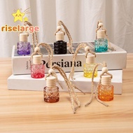 [RiseLargeS] 1Pcs Refillable Car  Diffuser Bottle Empty Car Air Freshener Pendant Perfume Glass Bott