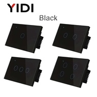 เราสวิตช์ผนัง WiFi 4 Gang 1 2 3 Way Tuya ไฟบ้านไร้สายอัจฉริยะรีโมทสวิตช์สัมผัสไฟควบคุม Alexa Google 