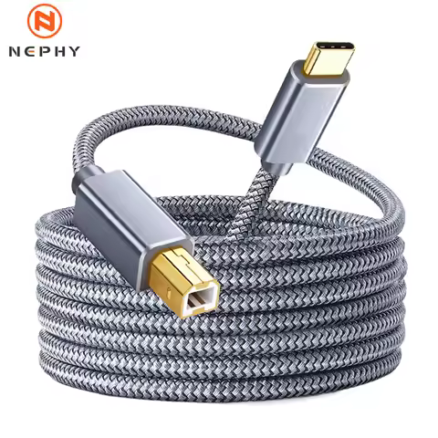 High speed USB Type C To B 2.0 Cable Computer Laptop Phone to Fax Machine Scanner Printer Canon Epso