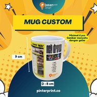 Glass Custom Mug/ Standard Mug Size 11 OZ = 325 ML