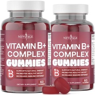 NEW AGE Vitamin B Complex Gummies with Vitamin B3, B5, B6, B7, B9 & B12 – with Biotin, Folic Acid & 