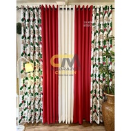 MADRAZO HOLLY BERRIES Combination - 3IN1 or 5IN1 - 10RINGS 5FT up to 9FT - PREMIUM CURTAIN