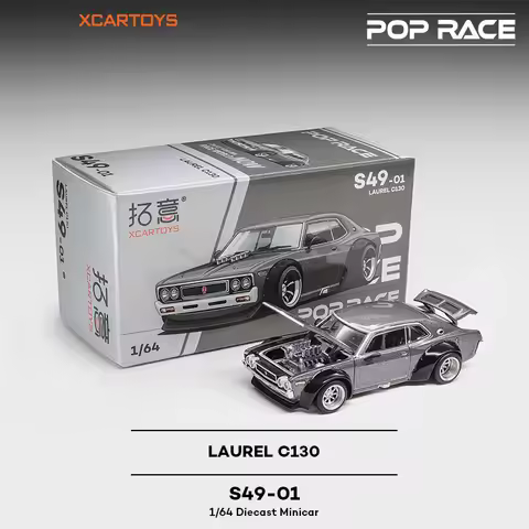 POP RACE 1/64 Nissan Skyline LAUREL C130 Alloy Diecast Car Model Collection