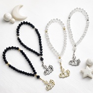 Hasna Tasbih 33 Crystal Beads Allah's Words Premium Luxury Prayer Beads Hajj Souvenirs Eid al-Fitr T