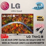 LG 65 Inch UP81 Series 4K Smart UHD TV With AI ThinQ® (2021) LG-65UP8100PTB