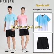 Buy One Get One [4 Colors] M-5XL Plus Size Summer New Unisex Quick Dry Fashion Gradient Printed Outd