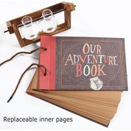 Scrapbook Photo Album Our Adventure Book Up Movie Scrap Photo Book Embossed Words DIY Memory Book fo