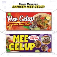 ✨READY DESIGN✨ BANNER MEE CELUP - PENIAGA KEDAI / GERAI / MAKANAN (A1-AB010)