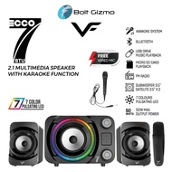 Vinnfier VF ECCO 7 BTU Bluetooth Karaoke 2.1 Speaker USB Powered 50W Max USB FM Micro-SD AUX