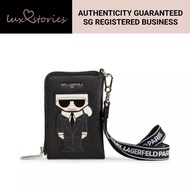 PRE-ORDER Karl Lagerfeld KARL ZIP AROUND WALLET ON A LANYARD LH2LU1BX [KLP]