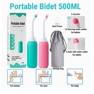 COD Portable Bidet Spray Set Travel Hand Held Personal Cleaner Hygiene Bottle Spray Washing Cleaner Toilet洁身器 妇洗器 500ML