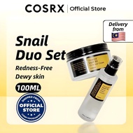 Snail Duo Set - Advanced Snail 96 Mucin Power Essence (100ml) + Hydrating Snail Mucin Cream-COSRX