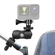 【全館免運】Gopro運動相機配件機車自行車後照鏡騎行盯盯拍手機固定支架