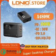 Best Travel Charger PD 100W LDNIO A4809 A4809C 100W USB C Portable Fast Charging Universal Type C Fo