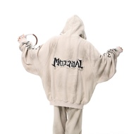 Taiwan Shipping Hooded Sweatshirt Men American Women Wasteland Style Dirty Dyed Hoodie Jacket Appliq