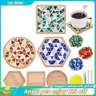 In stock-Mosaic Coaster Making Kit for DIY Mosaic Coaster Crafts Kit Handmade Mosaic Coaster Making 