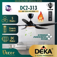 DEKA Fan DEKA DC2LED DC2-313 LED DEKA F5DC LED PRO 56" 5 Blades DC Motor Remote Control Ceiling Fan 