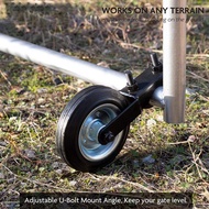 6 Inch Gate Wheel Gate Caster Kit Heavy Duty Gate Helper Wheel Gate Support Wheel for Chain Link Fen