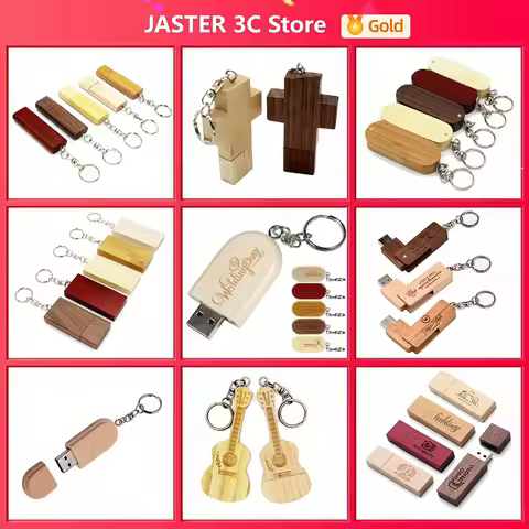 JASTER USB Flash Drive 2.0 4GB 16GB Pendrive with Keychain Memory Stick Pendrive 32GB 64GB 128GB Woo
