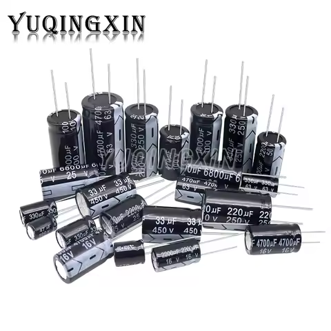 Aluminum Electrolytic Capacitor 10V 16V 25V 35V 50V 400V 450V 470UF 100UF 220UF 330UF 470UF 680UF 10