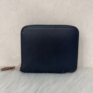 HERMES SILK IN NAVY 深海軍藍多彩 EPSOM絲巾短夾