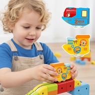 Magnetic Track Car Kids Educational Toy Diy Car Building Blocks Railway Toy For Children Gift H0i8