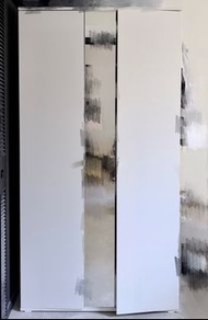 IKEA白色兩門衣櫃連鏡