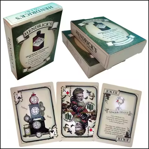 Full 52-card Deck Hendrick's Gin Playing Cards Deck - Unusual Victorian Style Collector’s Cards with