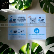 Reminder signs, decoration for coffee shops, restaurants, milk tea shops,....