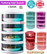 (BISA COD) PROMO Rak Makanan 4 Susun / Tudung Saji 4 Susun / Food Cover / Penutup Makanan 4 Susun /