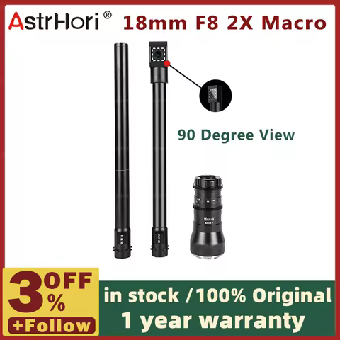 AstrHori 18mm F8 90 Degree APS-C 2X Micro Lens For Sony E Fuji X Canon RF/EF Nikon Z/F Leica/Panason