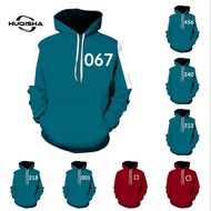 New 3D Printed Squid Game Men Women Hoodies 456 218 Fashion Casual Hooded Sweatshirts Autumn Winter 